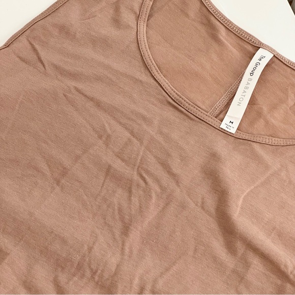 Aritzia Babaton Evelina Midi Dress | Clay Mask | Size M | Ribbed Minimal | NWT - Picture 4 of 6